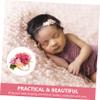 Baluue Girls Elastic Flower Headband Newborn Headband for Baptism Birthday Parties view 4