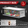 SAMYUCHO 1/64 Scale Diecast Display Case for Hot Wheels Matchbox Cars, Toy Car Model Mini Garage with LED Light and Acrylic Cover, Stackable Parking Lot Diorama Storage for Collection Present view 2