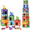 Atoylink Toddler Dinosaur Sorting and Stacking Toys with Magnetic Wooden Dinosaur Train Set, Baby Number Blocks Nesting Boxes Preschool Learning Montessori Toys for 1 2 3 Year Old Boys Girls Gift view 1