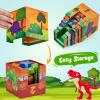 Atoylink Toddler Dinosaur Sorting and Stacking Toys with Magnetic Wooden Dinosaur Train Set, Baby Number Blocks Nesting Boxes Preschool Learning Montessori Toys for 1 2 3 Year Old Boys Girls Gift view 3