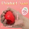 1pcs Squishy Strawberry,Cute Squeeze Toys,Kawaii Squishies PVC Toys,Stress Relieving Fur Ball OPP Packaging Gifts Fidget Toys for Anxiety&Relaxation for Kids Adults (1pcs Pink) view 2