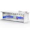 SAMYUCHO 1/64 Scale Diecast Display Case for Hot Wheels Matchbox Cars, Toy Car Model Mini Garage with LED Light and Acrylic Cover, Stackable Parking Lot Diorama Storage for Collection Present view 1