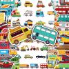 100 Pcs Car Sticker, Bus Truck Airplane Ship Thick Gel Cling Truck Transportation Vehicle Sticker for Toddler Kid Teaching School Home Party Supplies view 4