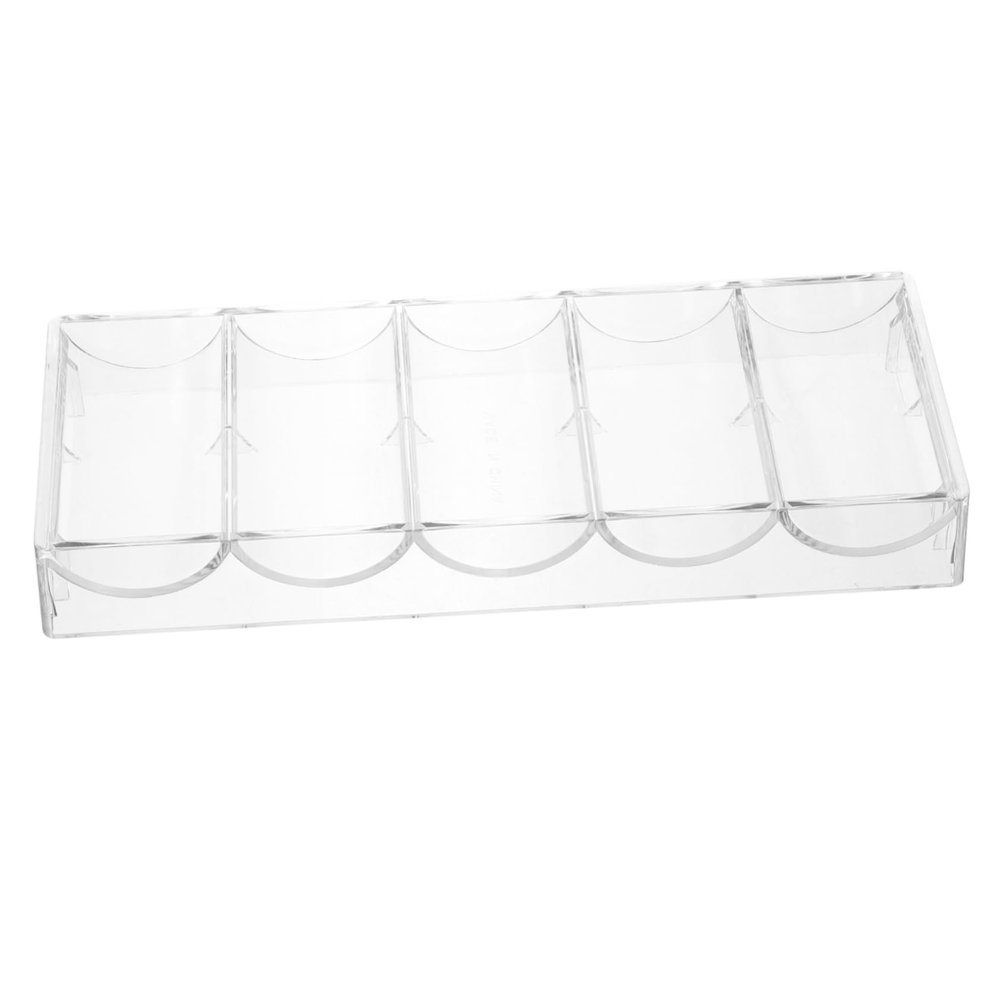 COSMEVIVI Portable Poker Chip Box Compartment Display Case Chip Holder Gaming Storage Supplies