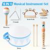 Drum Set for Boys - Toys for 2 3 Year Old Boy Birthday Gifts - Wooden Montessori Musical Instruments for Toddlers 2-4, Preschool Musical Toys with Snare Drum for Kids Age 3-5 view 2