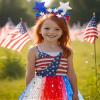 4th of July Tutu Set for Girl 6 to 12 Years Red White and Blue Tutu Patriotic Costume Accessories Independence Day Costume Halloween Cosplay Party view 3