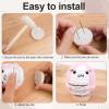 12 PCS Positive Crochet Doll Stands Wooden, Wooden Base Dual Needle Holder for Crochet Dolls Figurines Knitted Doll Display Stand for Positive Potato, Base Holder for Support Pickle Animal Toys view 3