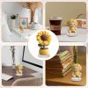 12 PCS Positive Crochet Doll Stands Wooden, Wooden Base Dual Needle Holder for Crochet Dolls Figurines Knitted Doll Display Stand for Positive Potato, Base Holder for Support Pickle Animal Toys view 4