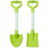 QINGLER 20 Long Sand Beach Shovels for Kids Heavy Duty Plastic Summer Sand Scoops Spades Toy Sandbox Garden Snow Digging Play Gift Set Party Bundle 2 Pack Green view 1