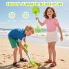 QINGLER 20 Long Sand Beach Shovels for Kids Heavy Duty Plastic Summer Sand Scoops Spades Toy Sandbox Garden Snow Digging Play Gift Set Party Bundle 2 Pack Green view 4