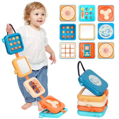 WATMAID Toys for 1 Year Old, Travel Toys for Toddler 1-3, Montessori Busy Board Activity Cube with Fine Motor Skills, Christmas Birthday Gifts for 1 Year Old Boy Girl, Kids Stocking Stuffs