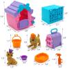 DSHMIXIA Dolls Accessories Playsets Dog Cat Figures with House Cage Pet Pretend Play Toys for Doll Toddlers 3-5 Age 5-7 Girls Kids Brithday Gifts view 3