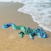 3D Printed Articulated Dragon Toy - Intricate Flexible PLA 3D Animal Figurine with Movable Joints, Unique Mythical Creature Model, for Collectors view 4