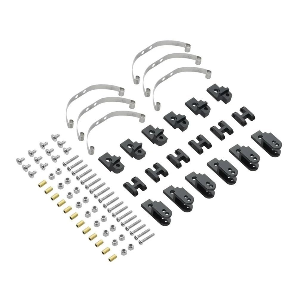 4x4 6x6 Steel Shock Absorber Suspension Leaf Springs Compatible with B14 B24 B1 B16 B36 Q60 Q63 Q75 1/16 RC Car Upgrade Parts(Black 6x6)