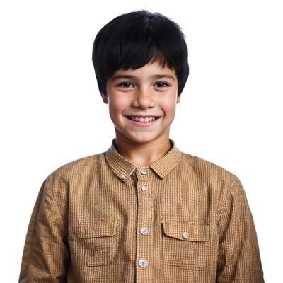 Edivd Child Boys Black Wig Short Black Straight Wig for Kids Heat Resistant Synthetic Wigs with Cap