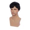 Edivd Child Boys Black Wig Short Black Straight Wig for Kids Heat Resistant Synthetic Wigs with Cap view 2
