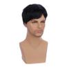 Edivd Child Boys Black Wig Short Black Straight Wig for Kids Heat Resistant Synthetic Wigs with Cap view 4