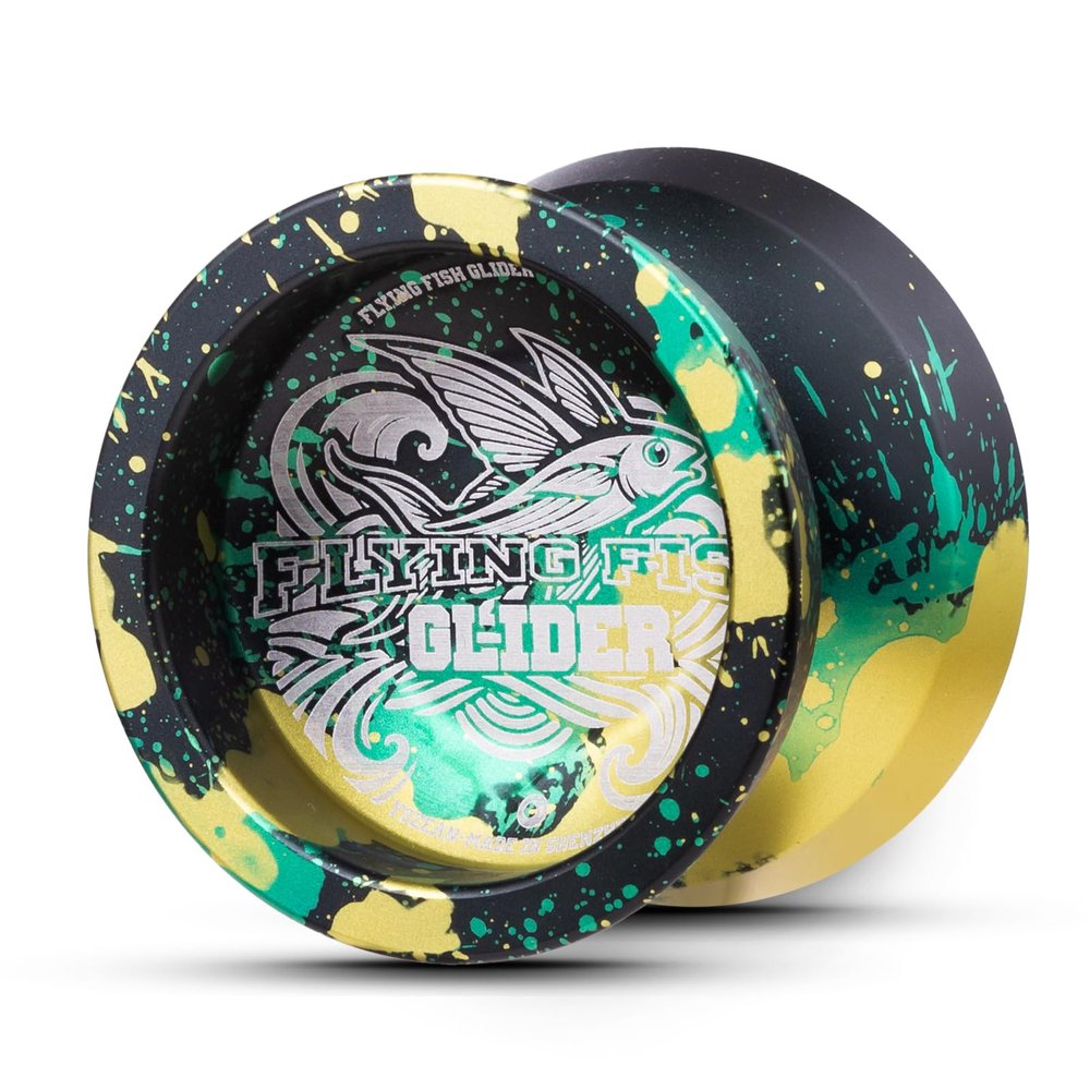 FS01 Yoyo Professional,Responsive Metal Yo-Yo for Kids 8-12 with Bearing & Extra Strings - Durable Trick Toys (Black and Yellow)