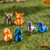 150pcs Mini 3D Printed Animals Tiny Animals Plastics Figures Miniature Little Small Ducks, Frogs, Turtles, Yaks Figurines Bulk for Micro Fairy Garden Landscape Accessories Hide Crafts Decor Aquarium view 4