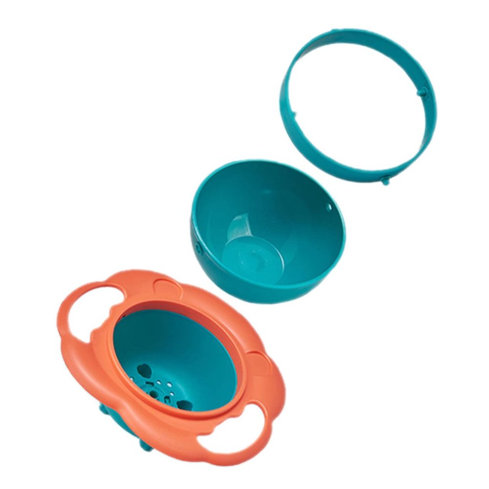 JOINPAYA 360degree Rotate Bowl for Boys and Girls Boy Girl Dishes Spill Resistant Easy Clean Safe Material