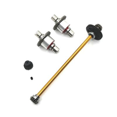 1/18 RC Car Upgrade Parts A949 A959 A969 A979 K929 Metal Differential and Central Drive Shaft Assembly 17T 38T Gear(Yellow)