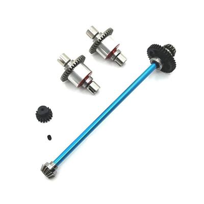 1/18 RC Car Upgrade Parts A949 A959 A969 A979 K929 Metal Differential and Central Drive Shaft Assembly 17T 38T Gear(Blue)