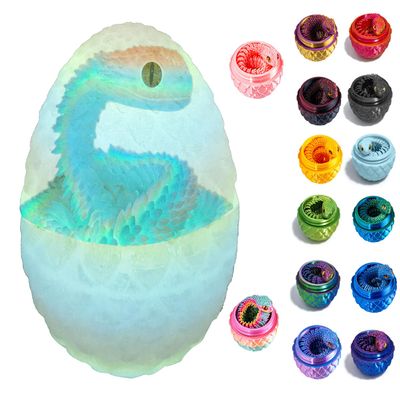 3D Printed Snake Toys, Flexible 3D Eco-Friendly Animal Toy, ADHD Fidget Snake, Unique Desk Pet for Collectors, Stress Relief & Home Decor (Candy Fluorescent Egg, 11.8')
