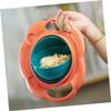 DECHOUS 360degree Boys and Girls Rotate Bowl for Toddlers Spill Resistant Lid Boys and Girls Balance view 4