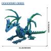 3D bone spined pterosaur, 3D printed dragon, 3D printed flying dragon with wings, 3D printed dragon toys - suitable for home office decoration and administrative desk pets (Blue-Green(11.81IN)) view 2