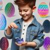 3D Printed Snake Egg Toys, Flexible 3D Printed Animal Toy, ADHD Fidget Snake, Unique Desk Pet for Collectors, Stress Relief & Home Decor&Easter (Black red Egg, 11.8') view 3