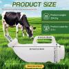 2.64 Quart High-Capacity Horizontal Milk Bottle Calf Feeder Bottles with Handle and Silicone NippleFarm Cow Milk Feeder, Livestock Supplies (White) view 2