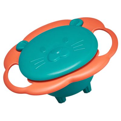 BESPORTBLE 360degree Boy Girl's Rotating Spill Bowl Boy Girl Balance Bowl Creative Lion Design for Self-feeding Non-spill Eating for and