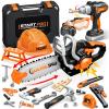 Kids Tool Set Toys, 48 Pcs Toddler Tool Set with Portable Tool Box, Electronic Toy Drill & Electric Chainsaw, Construction Tools Gifts for Boys Aged 3 4 5 6 7, Christmas Birthday Gifts for Toddlers view 1