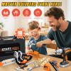 Kids Tool Set Toys, 48 Pcs Toddler Tool Set with Portable Tool Box, Electronic Toy Drill & Electric Chainsaw, Construction Tools Gifts for Boys Aged 3 4 5 6 7, Christmas Birthday Gifts for Toddlers view 2