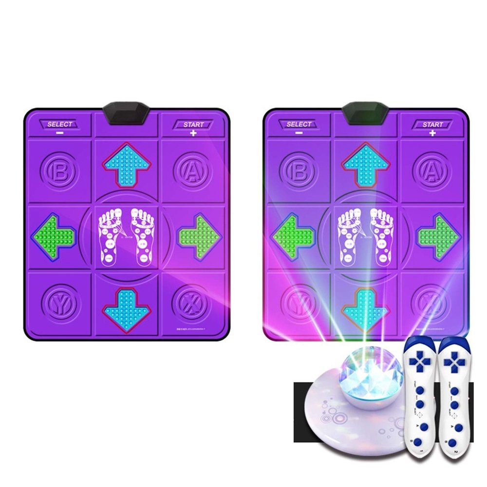 GGGUOJINN Step Dance mat Non-Slip Somatosensory Dance Machine Yoga Electronic Dance Play Mat, Dance Mat Pad Pads Dancer Step Pads (Color : D) (D)