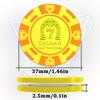 Lareyork 100 Custom Poker Chips, Personalized Plastic Drink Tokens with Your Logo, Image, or Text, Double-Sided Printed Chips for Bars, Casinos, Weddings, Parties, Business and Events (Yellow) view 3