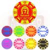 Lareyork 100 Custom Poker Chips, Personalized Plastic Drink Tokens with Your Logo, Image, or Text, Double-Sided Printed Chips for Bars, Casinos, Weddings, Parties, Business and Events (Yellow) view 4