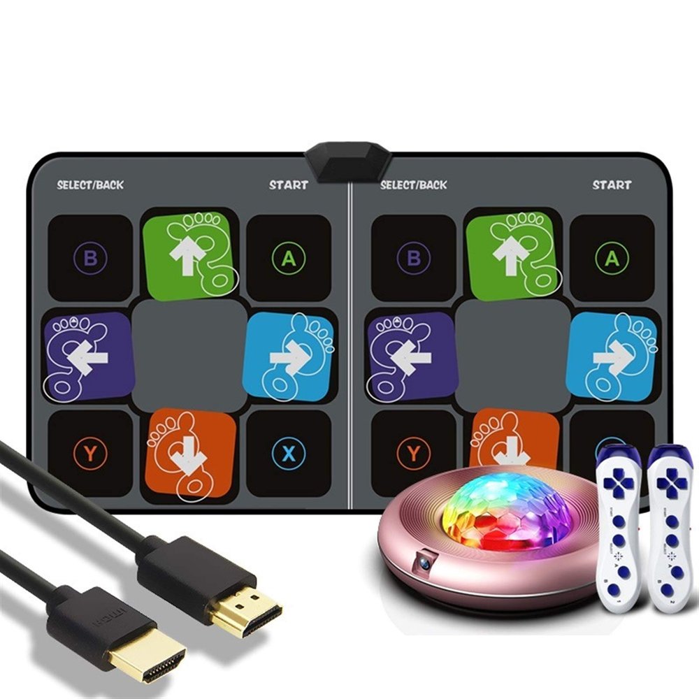 GGGUOJINN Step Dance mat Somatosensory Dance Machine, Slimming Men and Women Home Dancing Mat Game Running Mat Dancer Step Pads (Color : F) (A)