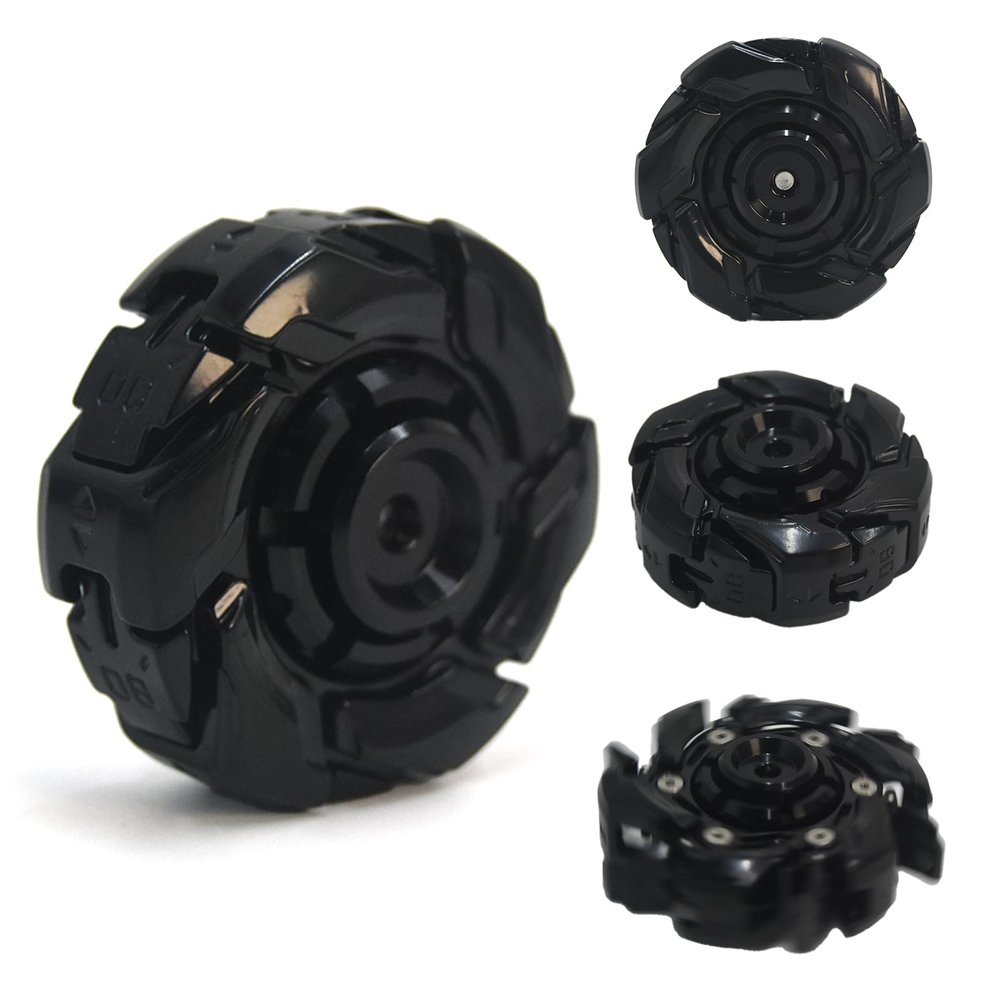 WaJexy Fidget Spinners for Adults, Open Armor Mecha Design Metal Fidget Spinner, EDC Fidget Toys Spinning Toy Desk Toy for Stress Relief & Anxiety (Black)