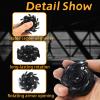 WaJexy Fidget Spinners for Adults, Open Armor Mecha Design Metal Fidget Spinner, EDC Fidget Toys Spinning Toy Desk Toy for Stress Relief & Anxiety (Black) view 3