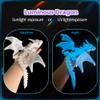 WUQIREN 3D Printed Dragon with Wings, 3D Printed Animals Toys, Fidget Dragon Toys, Flexible Articulated Winged Crystal Dragon Model, Desktop Pet Decor, Dragon Gift for Kids & Adult (Luminous-Blue) view 2