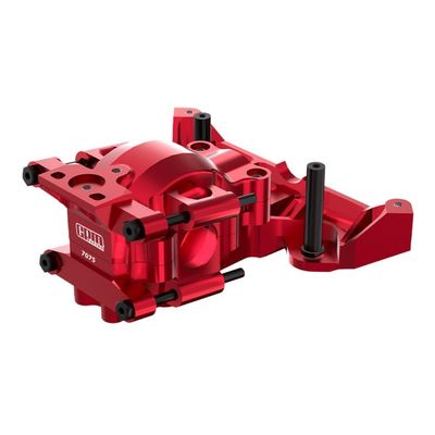 Aluminum 7075 Alloy Front Upper and Lower Bulkhead for Traxxas 1:16 Mini Maxx/Mini Slash/XRT VXL 3S Monster Truck Upgrades - Red