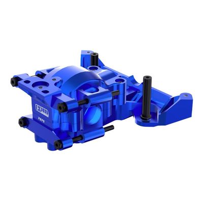 Aluminum 7075 Alloy Front Upper and Lower Bulkhead for Traxxas 1:16 Mini Maxx/Mini Slash/XRT VXL 3S Monster Truck Upgrades - Blue