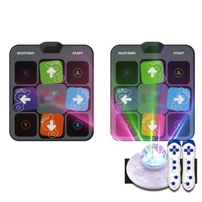 GGGUOJINN Step Dance mat Non-Slip Somatosensory Dance Machine Yoga Electronic Dance Play Mat, Dance Mat Pad Pads Dancer Step Pads (Color : D) (A)