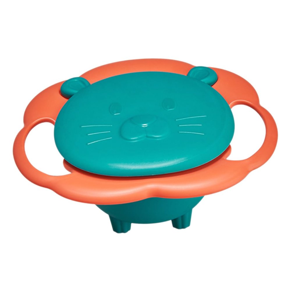 BESPORTBLE 360degree Rotating Lion Bowl No Spill Boy Girl Bowl for Boys and Girls Spill-resistant Design for Home