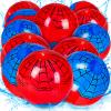 12 Pack Spider Theme Beach Ball - 9.84" Bulk Inflatable Beach Balls for Summer Water Games Pool Games, Blue and Red Spider Web Birthday Party Decorations Favors Supplies, Graduation Decorations 2026 view 1