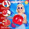 12 Pack Spider Theme Beach Ball - 9.84" Bulk Inflatable Beach Balls for Summer Water Games Pool Games, Blue and Red Spider Web Birthday Party Decorations Favors Supplies, Graduation Decorations 2026 view 3