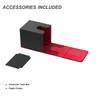 Mage Tech Adventurer [Apprentice] Modular Deck Box - Holds 99 Double-Sleeved Cards - Ultra-Rugged, Expandable Design - MTG PTCG LOR OPCG & More - Black/Red view 4
