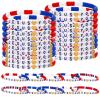 Landical 30 Pcs Jesus Loves You Bracelets Bulk Friendship Bracelets Clay Bead Christian Wristbands for Kids Religious Jesus Loves You Wristband First Communion Sunday Confirmation VBS(Red Blue White) view 1