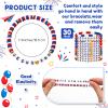 Landical 30 Pcs Jesus Loves You Bracelets Bulk Friendship Bracelets Clay Bead Christian Wristbands for Kids Religious Jesus Loves You Wristband First Communion Sunday Confirmation VBS(Red Blue White) view 2